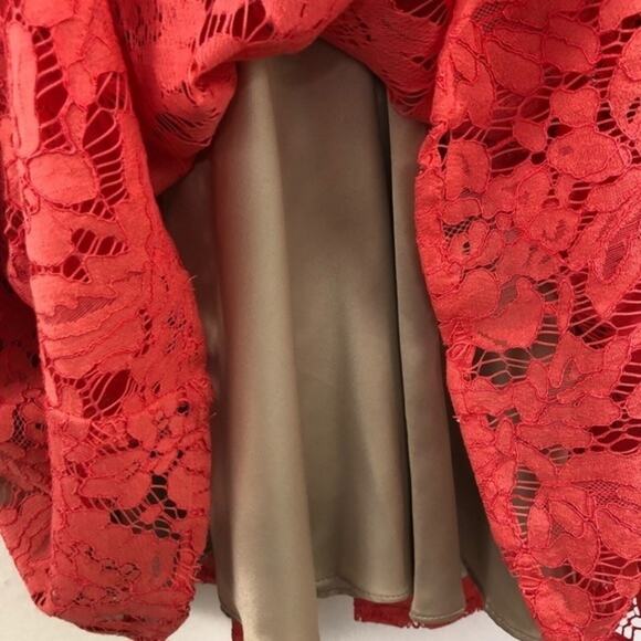 Eliza J Coral Lace Sleeveless Fit Flare Dress Size 6 - Picture 11 of 16